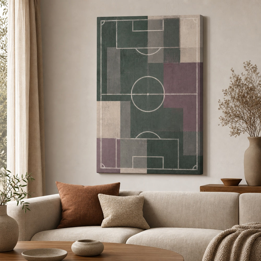 Morandi Blocks Pitch Geometry Canvas Wall Art modern wall mockup