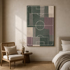 Morandi Blocks Pitch Geometry Canvas Wall Art alternate room wall mockup