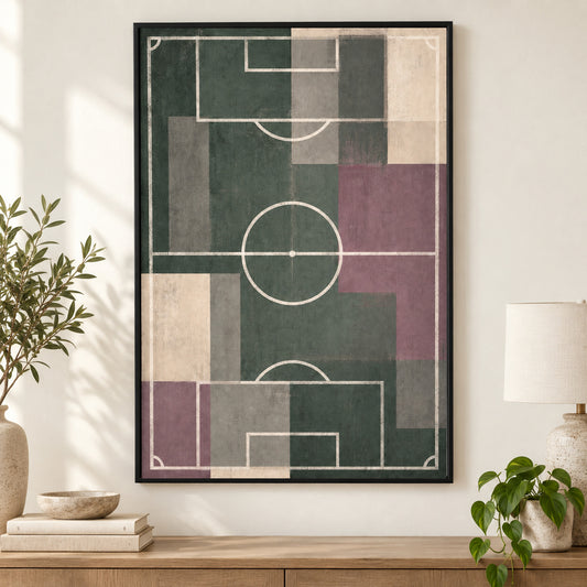 Morandi Blocks Pitch Geometry Canvas Painting Wall Decor | black_independent_close