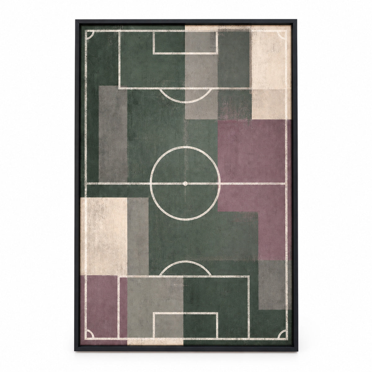 Morandi Blocks Pitch Geometry Canvas Painting Wall Decor | black_sku