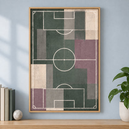 Morandi Blocks Pitch Geometry Canvas Painting Wall Decor | brown_independent_close