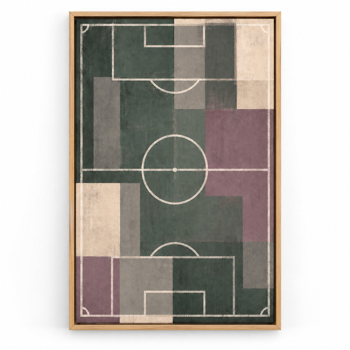 Morandi Blocks Pitch Geometry Canvas Painting Wall Decor | brown_sku