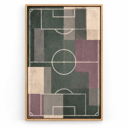 Morandi Blocks Pitch Geometry Canvas Painting Wall Decor | brown_sku