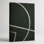 Forest Green Pitch Geometry Canvas Wall Art canvas texture detail