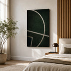 Forest Green Pitch Geometry Canvas Wall Art alternate room wall mockup
