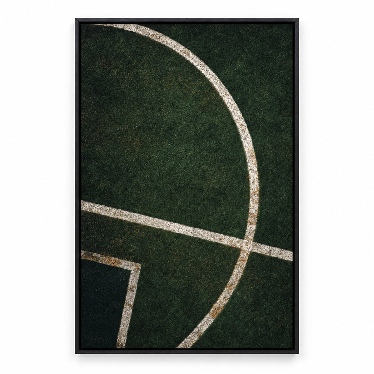 Forest Green Pitch Geometry Canvas Painting Wall Decor | black_sku