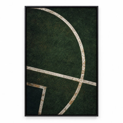 Forest Green Pitch Geometry Canvas Painting Wall Decor | black_sku