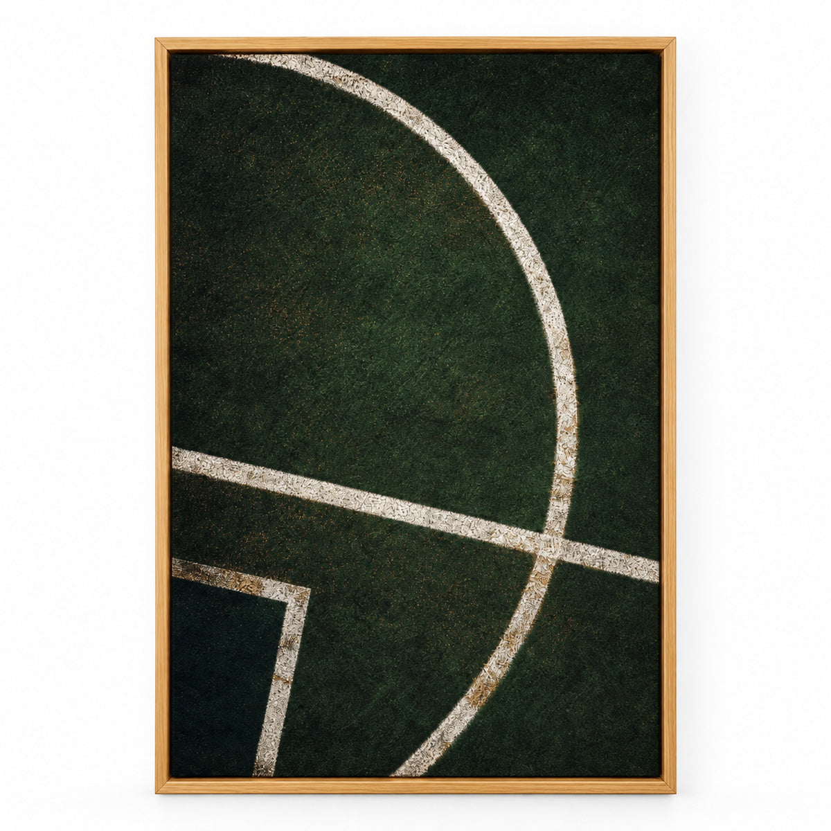 Forest Green Pitch Geometry Canvas Painting Wall Decor | brown_sku
