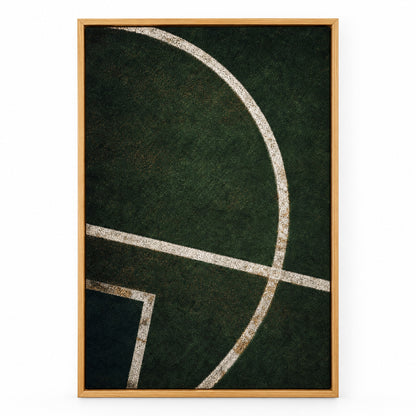 Forest Green Pitch Geometry Canvas Painting Wall Decor | brown_sku