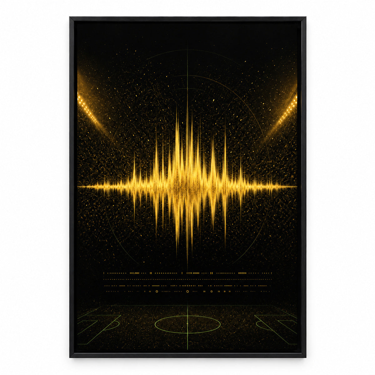 Black Gold Goal Soundwave Sports Canvas Painting Wall Decor | black_sku
