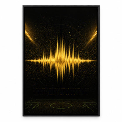 Black Gold Goal Soundwave Sports Canvas Painting Wall Decor | black_sku