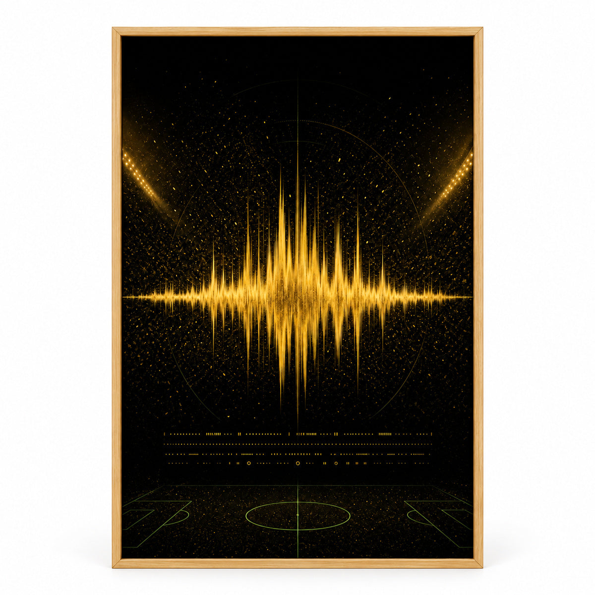 Black Gold Goal Soundwave Sports Canvas Painting Wall Decor | brown_sku