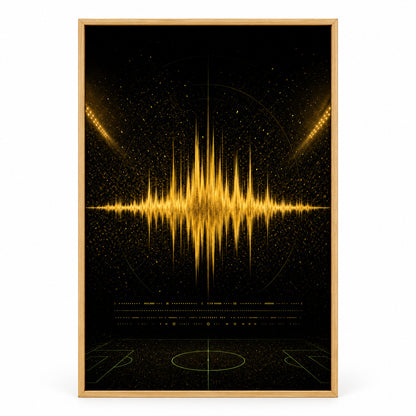 Black Gold Goal Soundwave Sports Canvas Painting Wall Decor | brown_sku