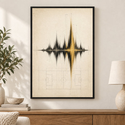 Ivory Archive Soundwave Modern Canvas Painting Wall Decor | black_independent_close