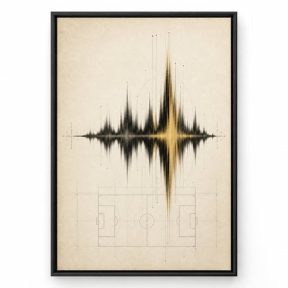 Ivory Archive Soundwave Modern Canvas Painting Wall Decor | black_sku