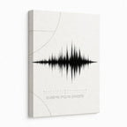 Minimal White Soundwave Soccer Canvas Wall Art white background left-view wrapped canvas main image
