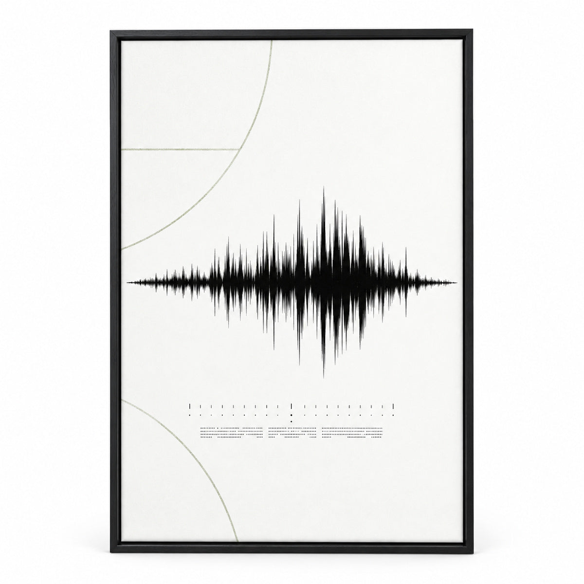 Minimal White Soundwave Modern Canvas Painting Wall Decor | black_sku