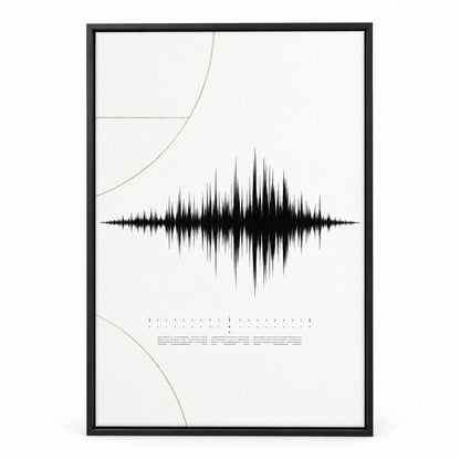 Minimal White Soundwave Modern Canvas Painting Wall Decor | black_sku
