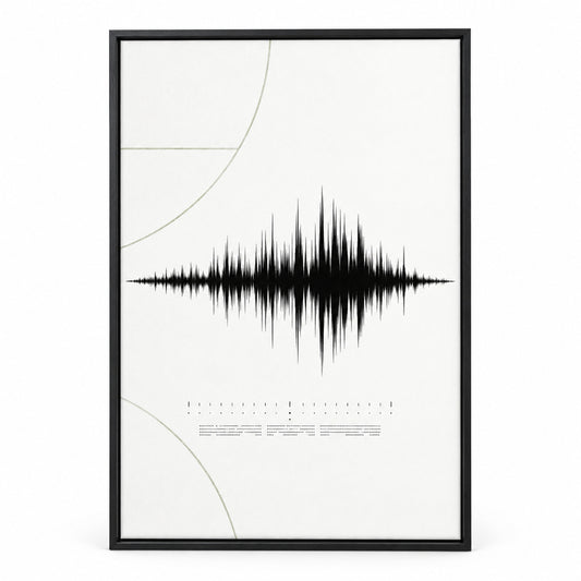 Minimal White Soundwave Modern Canvas Painting Wall Decor | black_sku