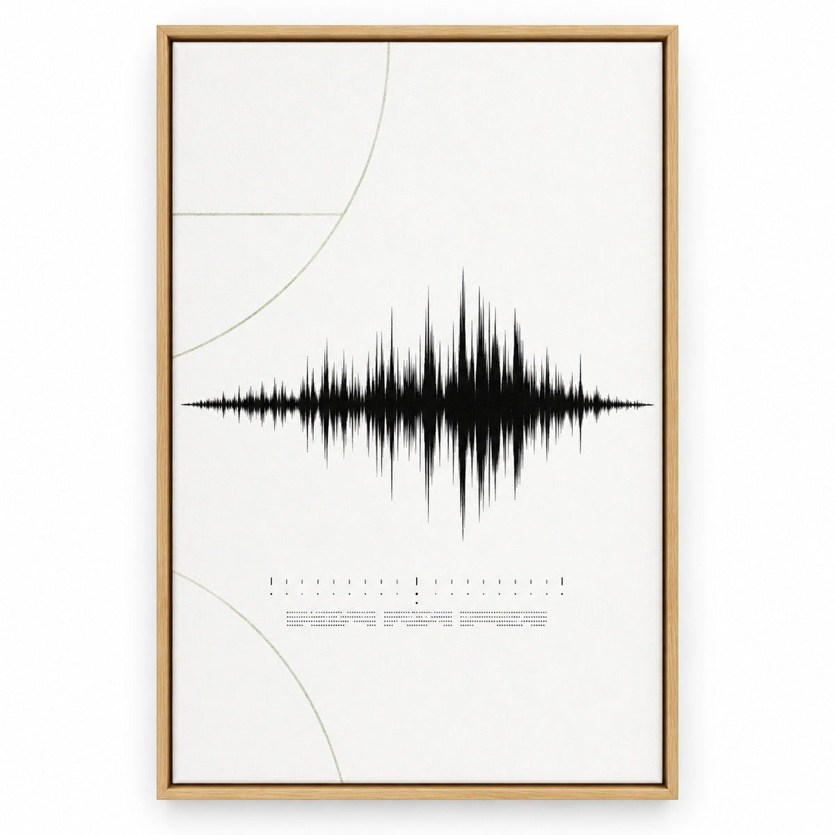 Minimal White Soundwave Modern Canvas Painting Wall Decor | brown_sku