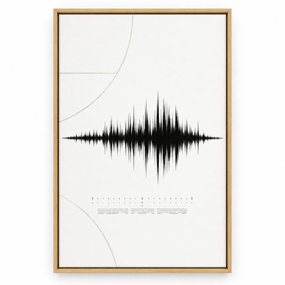 Minimal White Soundwave Modern Canvas Painting Wall Decor | brown_sku