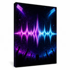 Ultraviolet Chant Soundwave Soccer Canvas Wall Art white background left-view wrapped canvas main image