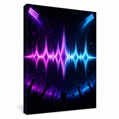 Ultraviolet Chant Soundwave Canvas Painting Wall Decor - modern wall decor by JOJOShop