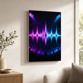 Ultraviolet Chant Soundwave Soccer Canvas Wall Art 12×18 inch thin wrapped canvas wall mockup