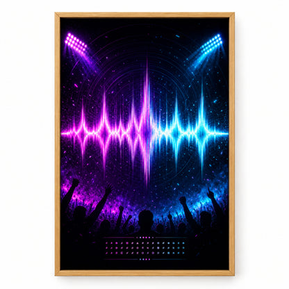 Ultraviolet Chant Soundwave Canvas Painting Wall Decor | brown_sku