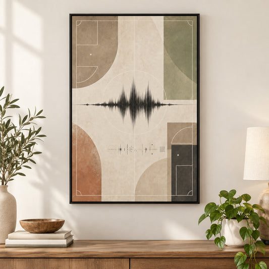 Morandi Soundline Canvas Painting for Modern Wall Decor | black_independent_close