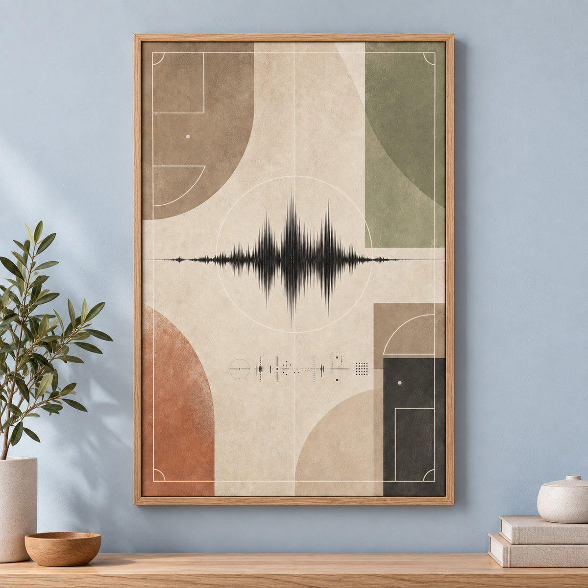 Morandi Soundline Canvas Painting for Modern Wall Decor | brown_independent_close