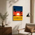 Los Angeles 2026 Golden Stage Soccer Canvas Wall Art 02 12×18 inch thin wrapped canvas wall mockup