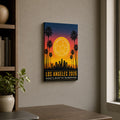 Los Angeles 2026 Golden Stage Soccer Canvas Wall Art 04 12×18 inch thin wrapped canvas wall mockup