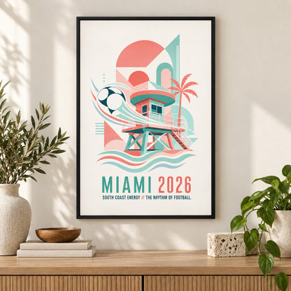 Miami Coastal Soccer Canvas Wall Art 02 | black_independent_close
