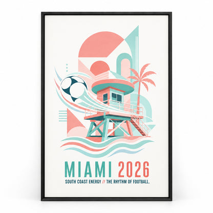Miami Coastal Soccer Canvas Wall Art 02 | black_sku