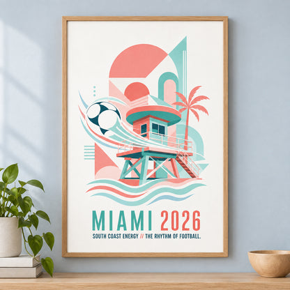 Miami Coastal Soccer Canvas Wall Art 02 | brown_independent_close