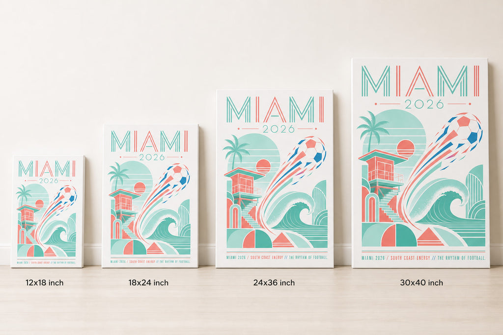 Miami Coastal Soccer Canvas Wall Art 03 canvas wall art