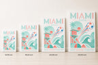 Miami Coastal Soccer Canvas Wall Art 03 canvas wall art