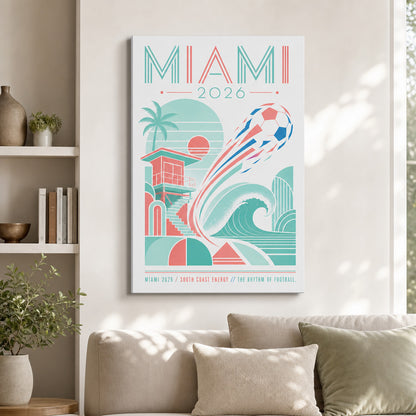 Miami Coastal Soccer Canvas Wall Art 03 size comparison chart