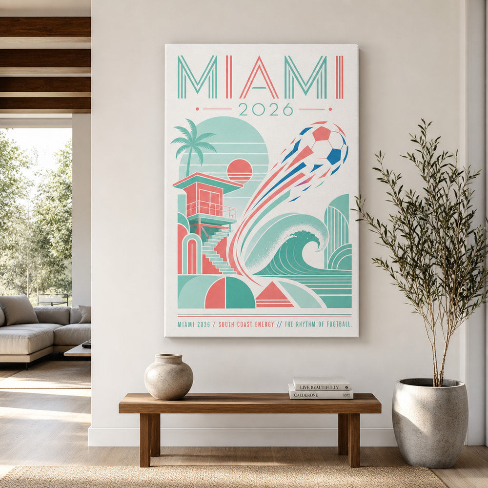 Miami Coastal Soccer Canvas Wall Art 03 canvas wall art
