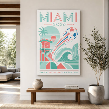 Miami Coastal Soccer Canvas Wall Art 03 canvas wall art