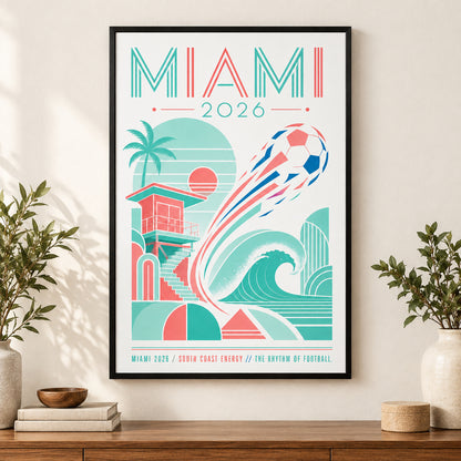 Miami Coastal Soccer Canvas Wall Art 03 | black_independent_close