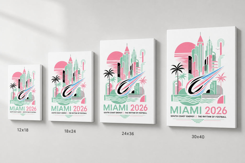 Miami Coastal Soccer Canvas Wall Art 04 canvas wall art