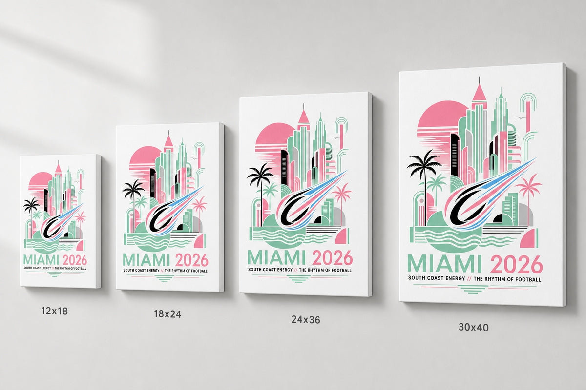 Miami Coastal Soccer Canvas Wall Art 04 canvas wall art