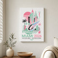 Miami Coastal Soccer Canvas Wall Art 04 side edge canvas print