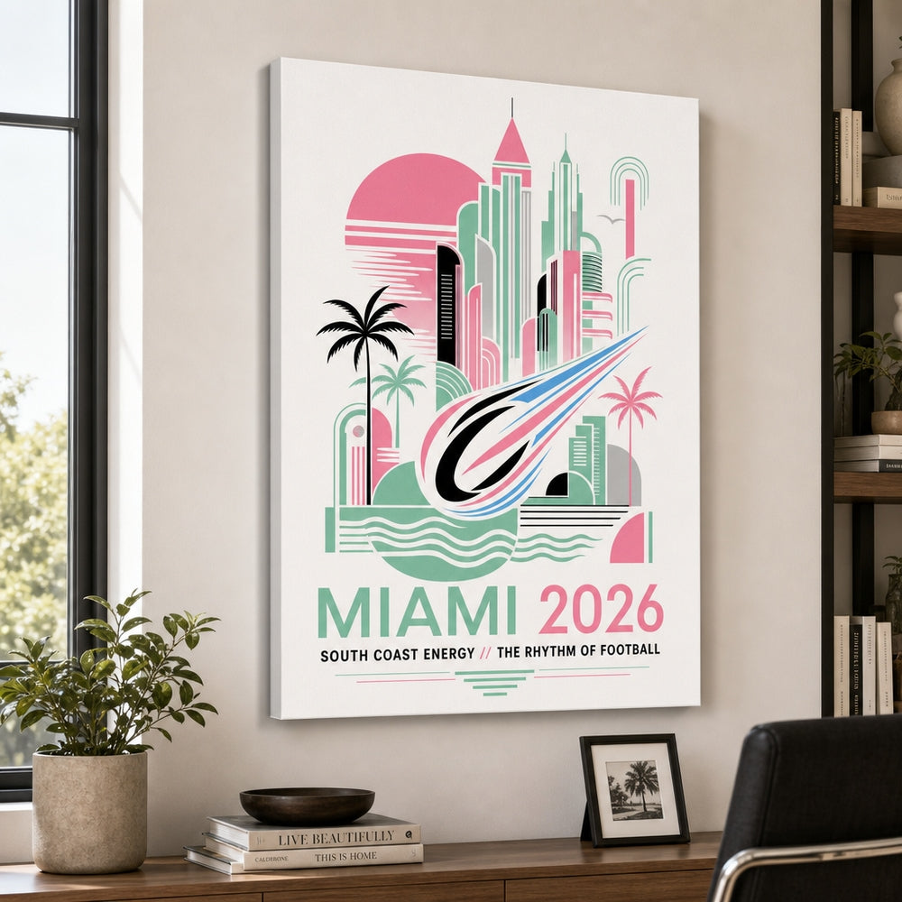 Miami Coastal Soccer Canvas Wall Art 04 canvas wall art
