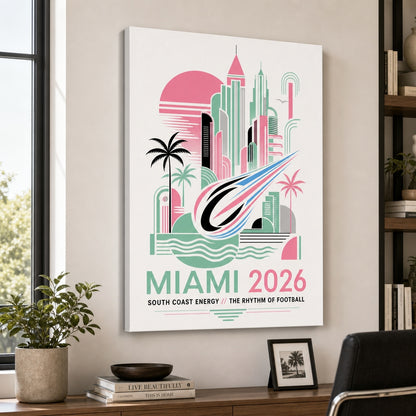 Miami Coastal Soccer Canvas Wall Art 04 canvas wall art