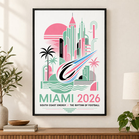 Miami Coastal Soccer Canvas Wall Art 04 | black_independent_close