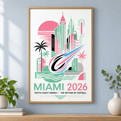Miami Coastal Soccer Canvas Wall Art 04 | brown_independent_close