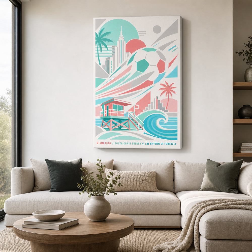 Miami Coastal Soccer Canvas Wall Art 05 canvas wall art